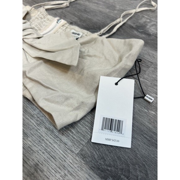 Jason Wu Women’s Beige Crop Bow Top Beige Size medium NWT Designer Luxury Boho - Picture 4 of 9